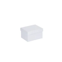 6er Set Geschenkkarton Uni, Weiß