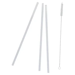3er Set Glas-Strohhalme, 30 Cm