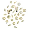 27er Set Kugelset Kunststoff, Champagner