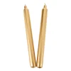 2er Set Stabkerze Metallic, Gold, 24 Cm