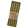 4er Set Stabkerze Rustik, Olivegrün, 25 Cm