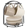 Espresso-Set Cafe, Braun/creme