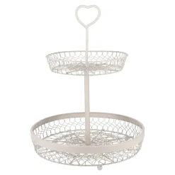 Etagere Nostalgie, 2 Körbe, Taupe, 35 Cm