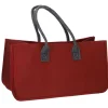 Filztasche Kamin, Rot/dunkelgrau