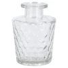 Flaschenvase Relief, Wabe, Klar, 10 Cm
