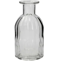 Flaschen-Vase Rillen, Breit, 7.5 X 14 Cm