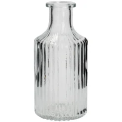 Flaschen-Vase Rillen, Schmal, 7 X 14 Cm