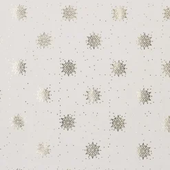 Geschenkpapier Prägung, Schneeflocke/creme, 2 M