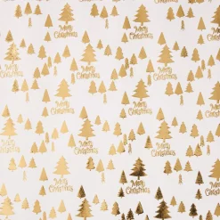 Geschenkpapier Prägung, Schrift/Baum/creme, 2 M