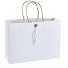 Geschenktüte Mit Knopf, Weiß, 32.5 X 24 Cm
