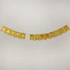 Girlande Happy Birthday, Holo/gold, 4 Meter