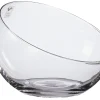 Glas-Kugelvase Schrägrand, Höhe 16 Cm