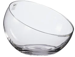 Glas-Kugelvase Schrägrand, Höhe 16 Cm