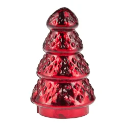 Glas-Tanne Antik, Raute/rot, 6 X 9 Cm