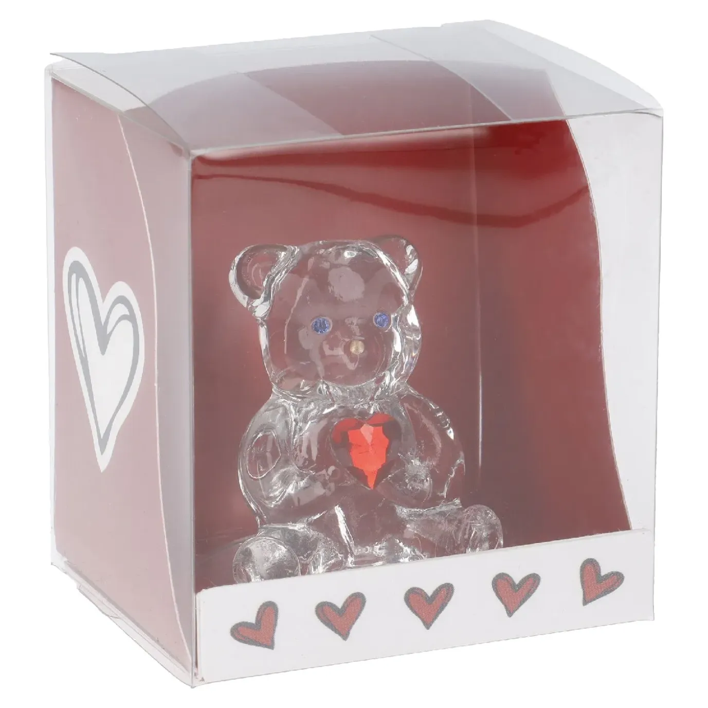 Glas-Teddybär Mit Herz, 4.5 Cm
