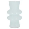 Glas-Vase Ringe, Doppel-Ring/mint, 20 Cm