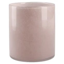 Glas-Vase Zylinder/Opal, Rosa, 12 X 14 Cm