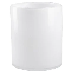 Glas-Vase Zylinder/Opal, Weiß, 12 X 14 Cm
