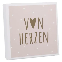 Gutscheinbox Von Herzen/rosa, 11 X 11 Cm