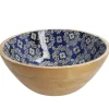Holzschale Motiv, Blau/weiß, 30 Cm