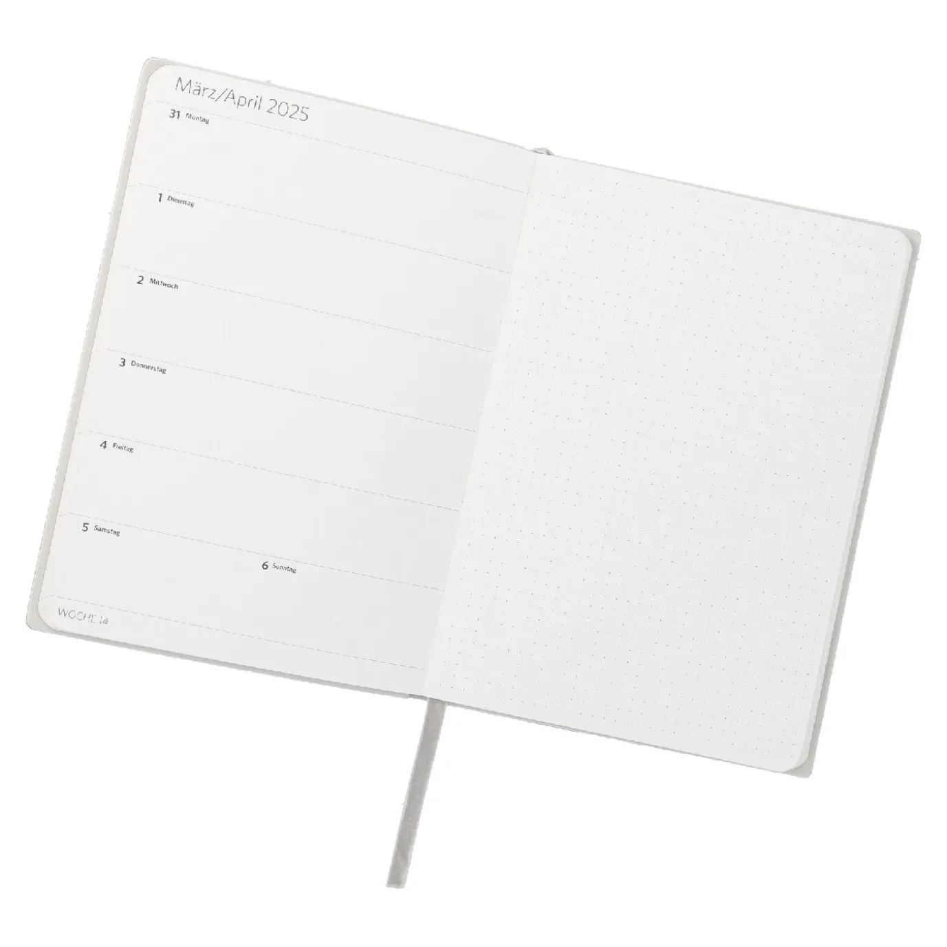 Kalender Edel, A5, Hellgrau