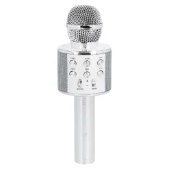Karaoke Mikrofon, Silber, 23 Cm