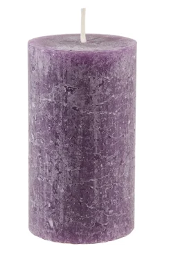 Kerze Rustik, Lara, Aubergine, 12 Cm