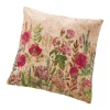 Kissen Blumen, Beige/rot, 60 Cm