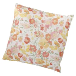 Kissen Floral, Orange/gelb, 45 X 45 Cm