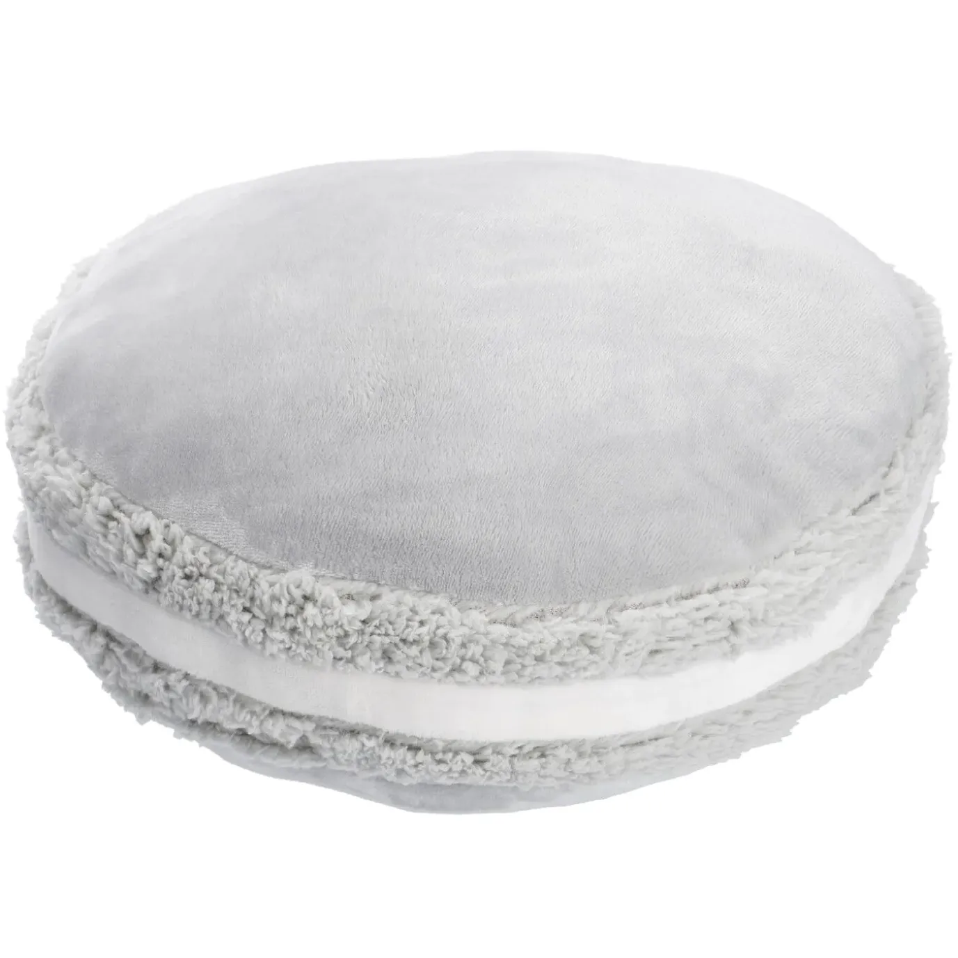 Kissen Macaron, Grau, 40 X 12 Cm