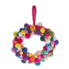 Kranz Filzkugeln, Bunt, 20 Cm