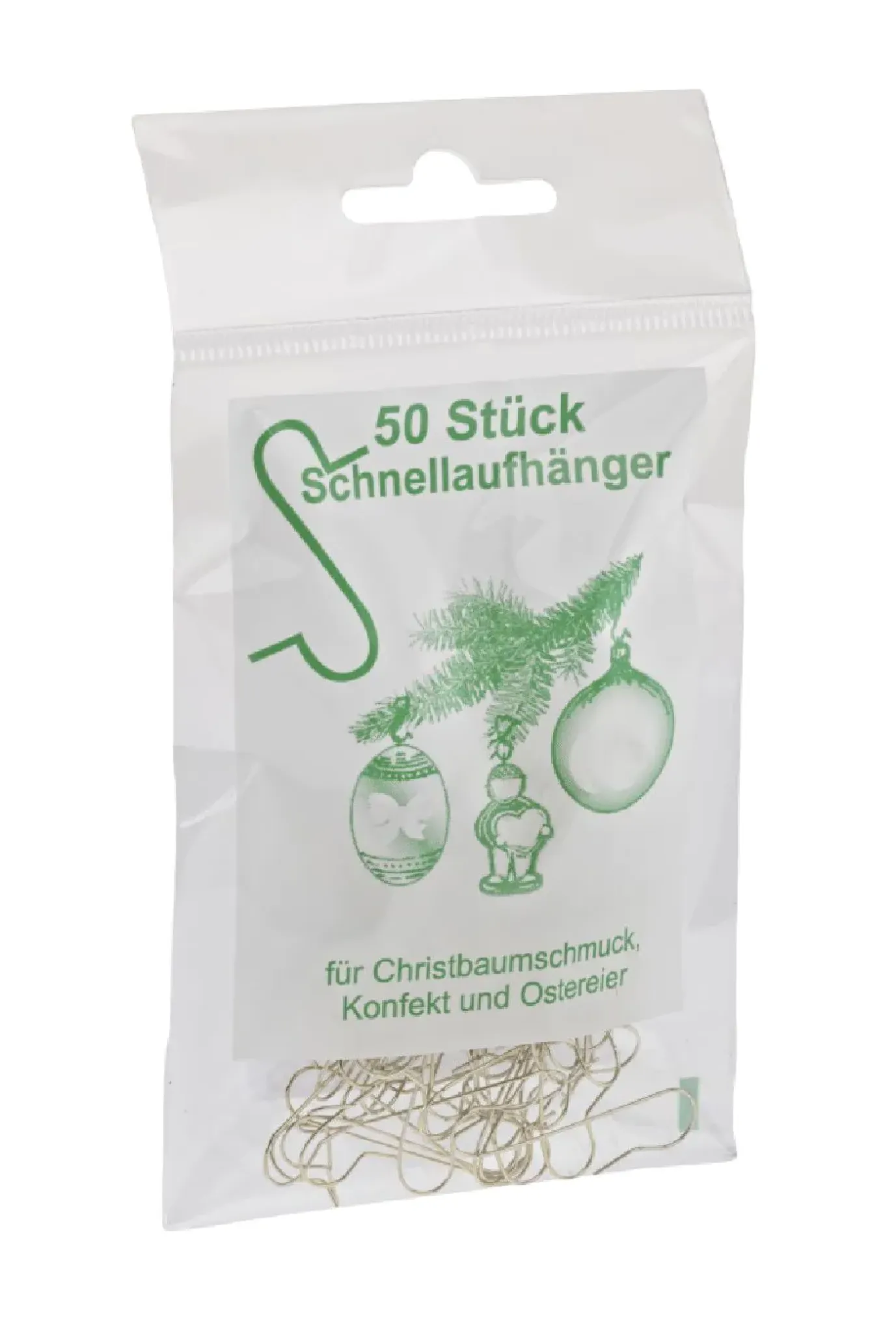 Kugelaufhänger, Gold, 50 Stück