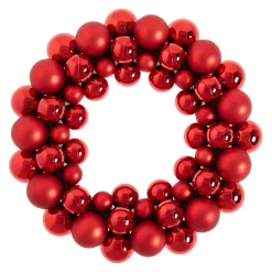 Kugelkranz Kunststoff, Rot, 34 Cm