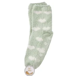 Kuschelsocken Anti-Rutsch, Herzen/grün