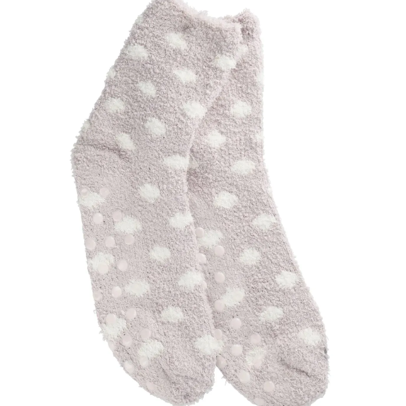Kuschelsocken Anti-Rutsch, Punkte/flieder