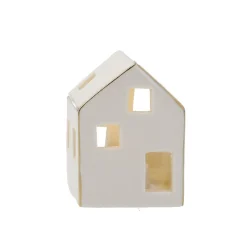 LED-Haus Mit Goldrand, 7 Cm