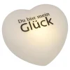 LED-Herz Mit Spruch, Mein Glück, Weiß