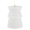 LED-Kerze Design, Eckig/weiß, 12 Cm