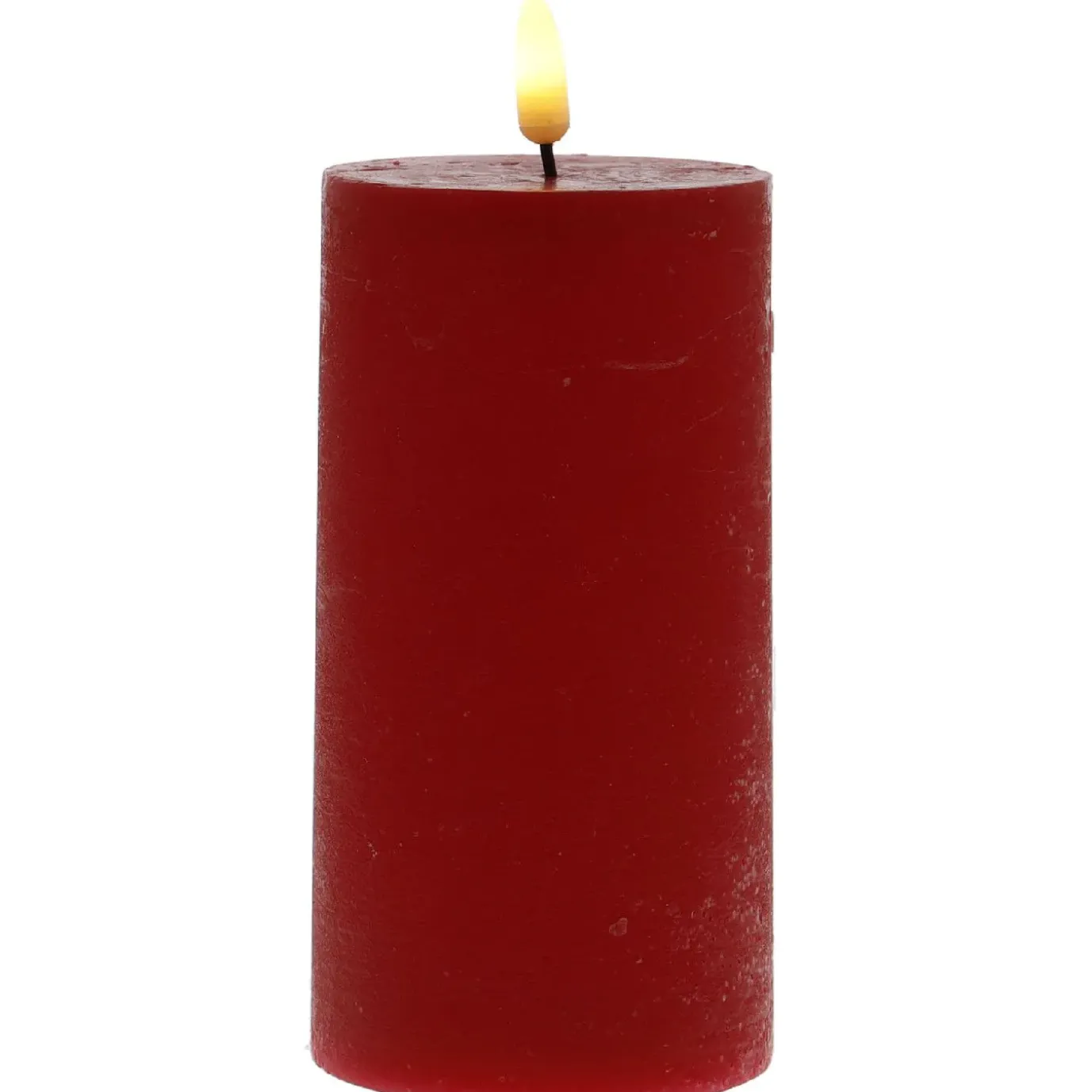 LED-Kerze Rustik, Rot, 7 X 17.5 Cm