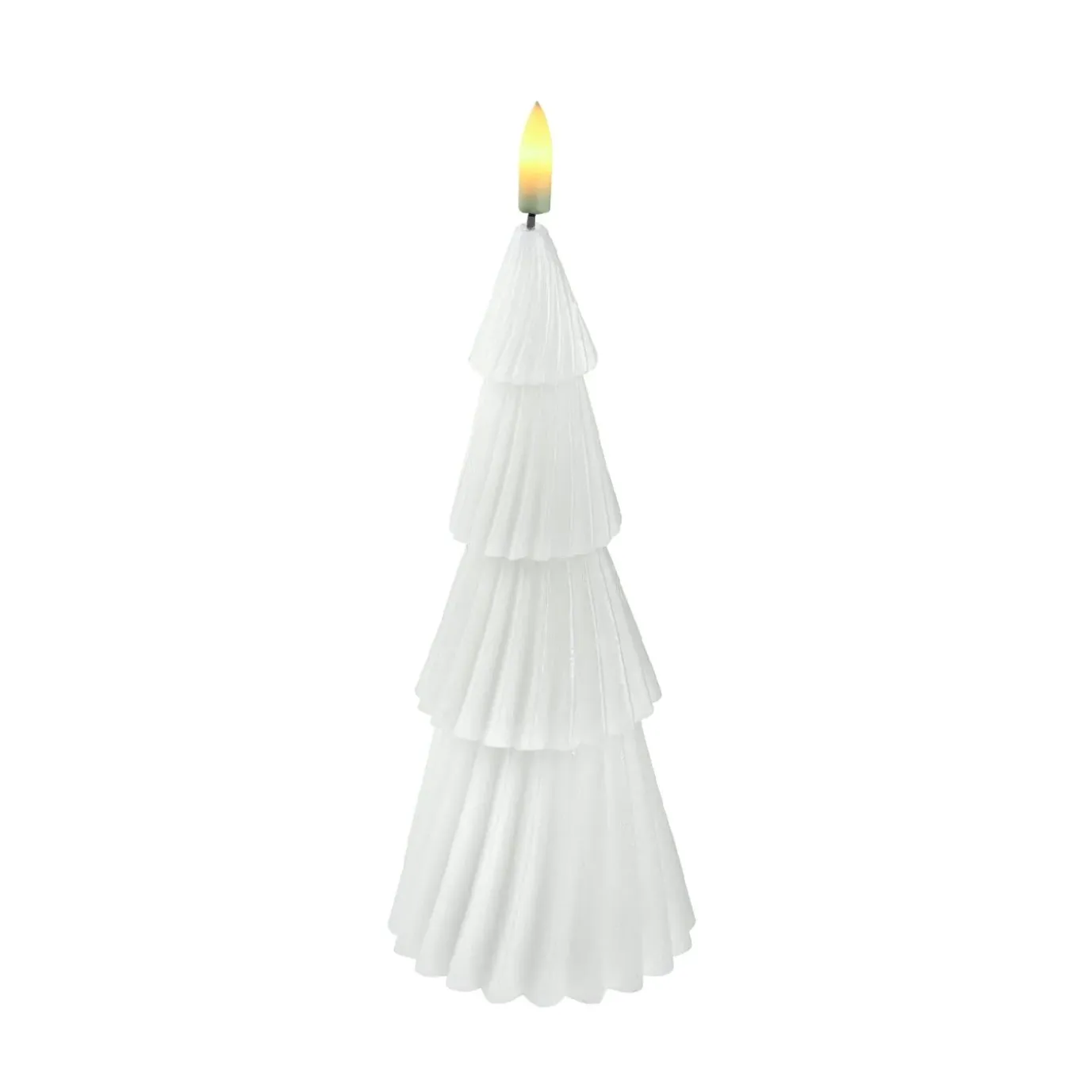 LED-Kerze Tanne, Weiß, 18.5 Cm