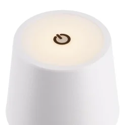 LED-Tischlampe Akku, Weiß, 28 Cm