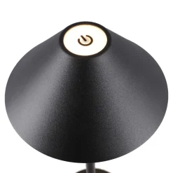 LED-Tischlampe Schirm, Schwarz, 34 Cm