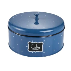 Metalldose Mit Tafel, Blau, 25 X 12 Cm