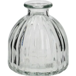 Mini-Vase Rillen, Halbrund, 8 X 8.5 Cm
