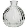 Mini-Vase Rillen, Rund, 9 Cm