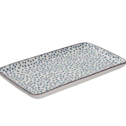 Platte China, Blau, Dots, 23 Cm
