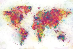 Poster World Map - Colour Splash, Nr. 9