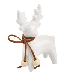 Rentier Schleife, Weiß, 9 Cm