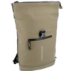 Rucksack Rolltop Mit Reflektor, Oliv, 16 Liter