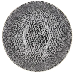 Schale China, Groß, Schwarz/weiß, Striche